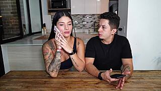 my friends husband fucks my pussy real hard while shes cookin - sara blonde