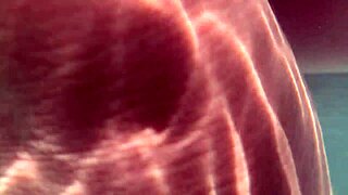 underwater adventure with creampie and dildo in shaved pussy