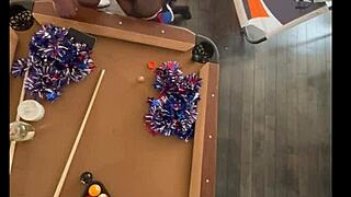 cheerleader fucks at the pool hall 😏💦