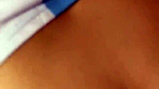 vecinita passionately fucked cheating on husband on terrace, filled with cum