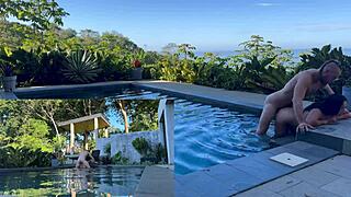 Outdoors anal and blowjob in costa rica