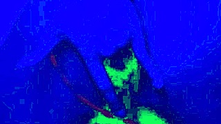 In the bleu room, the transsexual engages in an intense anal solo finger fuck session