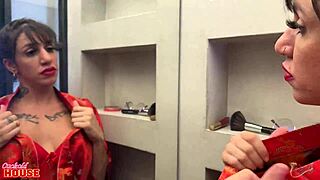 brunette betrays fiancé with two