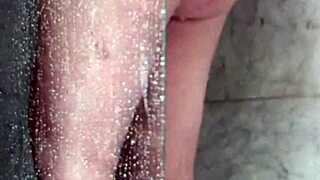 wife caught fucking shower head again