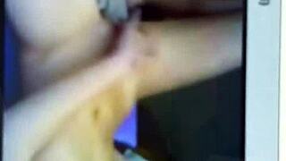 French woman toys with shaved pussy