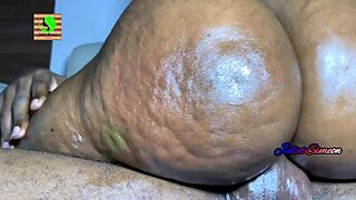 Ebony Cheating Wife Creampie with Big Black Cock