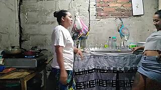 Horny Neighbor Wants Hard Fucking in Kitchen