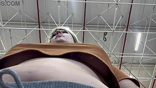 guy secretly films woman masturbating tits while shopping