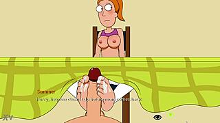 Rick and Morty take a way back home summer footjob adventure