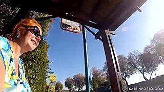 Curvy BBW Nude in Public Showing Hairy Bush and Big Ass