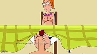 Rick and Morty take a way back home summer footjob adventure