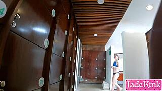 Sneaky Sex with Boyfriend in Sauna