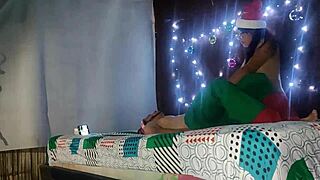 Christmas Sex Arab with Spartan Beard Fucks Sexy Stepmother While Husband is Away