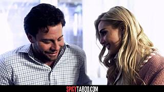 Gorgeous babe gets her pussy creampied by her partner in a rough session. Blonde milf enjoys deepthroat and doggystyle action.