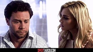 Gorgeous babe gets her pussy creampied by her partner in a rough session. Blonde milf enjoys deepthroat and doggystyle action.