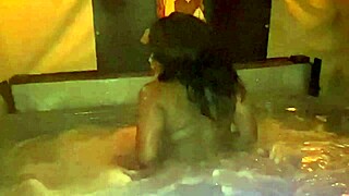 Kaiya Rose has quickie hot tub creampie sex with wca productions