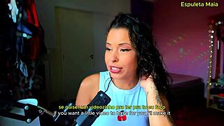 Espuleta maia holds back from cumming prematurely in solo play.