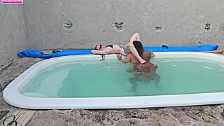 Amateur Pool Fun with Two Women