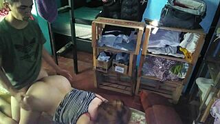 Pelado Fucks Hot Latina Between Clothes Piles in Doggystyle