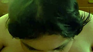 Big Tits Displayed During Deepthroat Blowjob