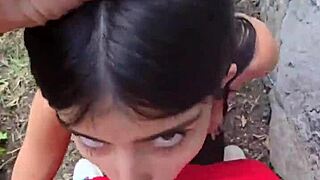 Karol Smith Gets Cum in Forest Outdoor Blowjob