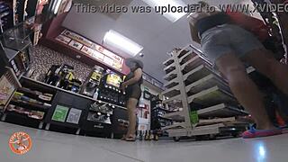 Tiffany Visits the Store in Panties, Exposing Herself Provocatively!