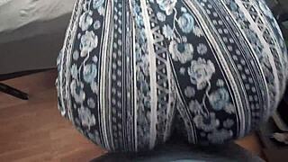 bouncing ass grinding on cock while clothed