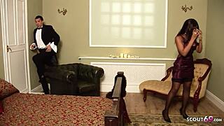 big boobs black ebony goddess wife seduce hotel-boy to interracial cheating fuck