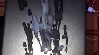 big white cock cums solo