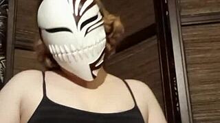 pantyhose worn by a petite woman with natural tits in homemade solo