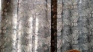 on the balcony watching the attractive neighbor girl