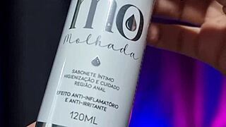 Influencer tests erotic products with pepper blend and body oils in asmr