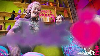 two tattooed lesbians exploring with large toys in intimate areas - atm gapes real orgasm