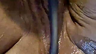 Ebony milf masturbates her big ass