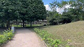 Tour Guide And Traveler Find Private Spot For Fun