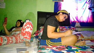 Intensely Pleasuring My Big Pussy While Stepsister Studies