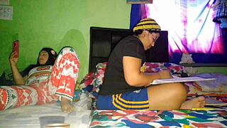 Intensely Pleasuring My Big Pussy While Stepsister Studies