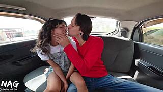 Skinny petite college girl experiences first rough fuck in an Uber.