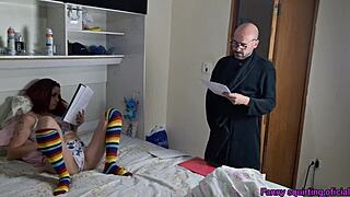 Stepfather Licks Stepdaughter's Pussy Intensely In Bedroom