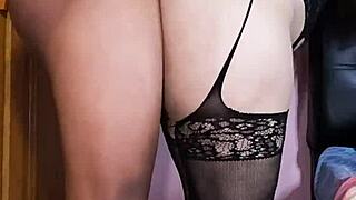 Sexy girl in lingerie fucked by stepbrother while screaming