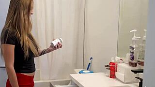 big tit step sis and hot friend find my cum pills