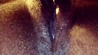 up close ebony pussy licking leads to orgasm 😍