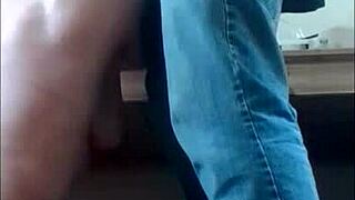 is this slave girl submitting to belt punishment?