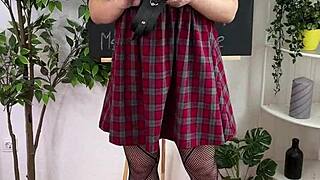 Sexual wellness session with handcuffs and toys