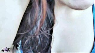 Bored Neighbor Gives Free Blowjob In Hallway And Balcony!