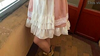 Hot maid succumbs to quick fuck