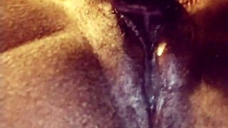 up close ebony pussy licking leads to orgasm 😍