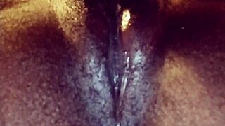 up close ebony pussy licking leads to orgasm 😍