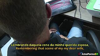 My blonde wife and her fake nephew with monster cock in part 3