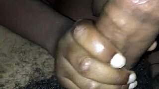 Young Black Teen Deepthroats Sloppy Head Moves